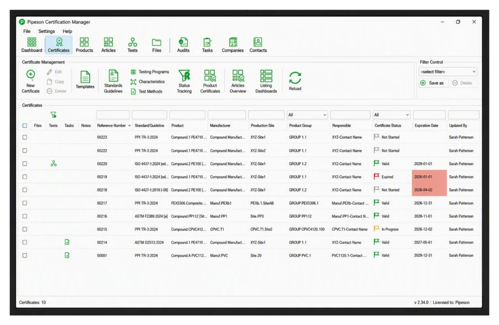 Take control over your certification Bring certification information together and make it easier to manage, maintain and use.